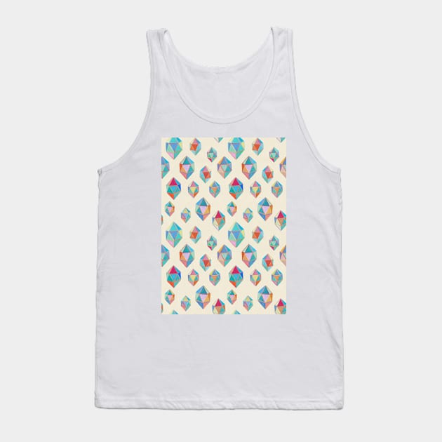 Floating Gems - a pattern of painted polygonal shapes Tank Top by micklyn